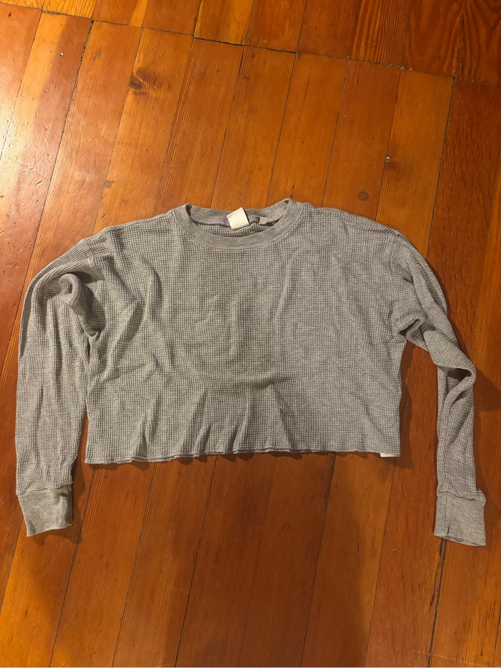 Tna Cropped Waffle Knit Boxy Longsleeve